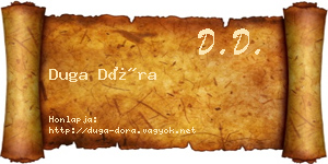Duga Dóra névjegykártya